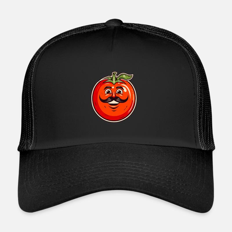 Tomate mit Schnurrbart Trucker Cap