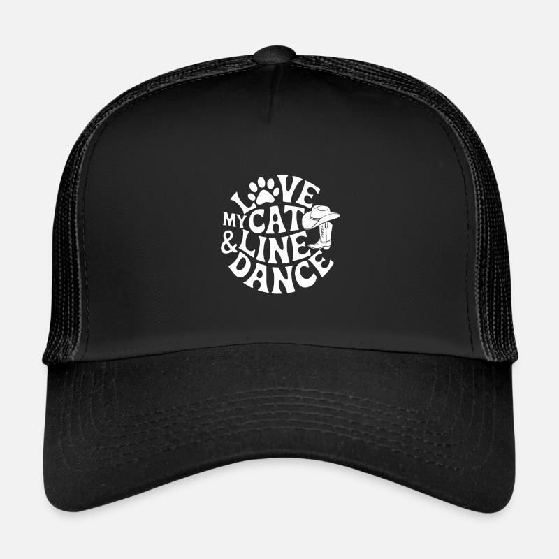 Ich liebe meine Katze und Line Dance Trucker Cap