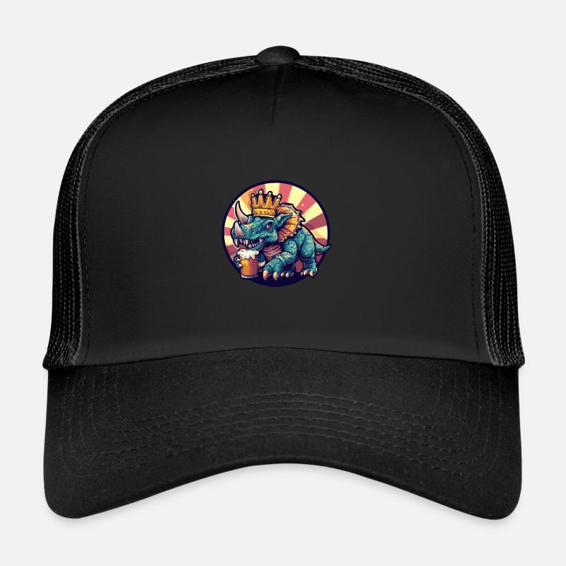 Dinosaur triceratops beer Trucker Cap
