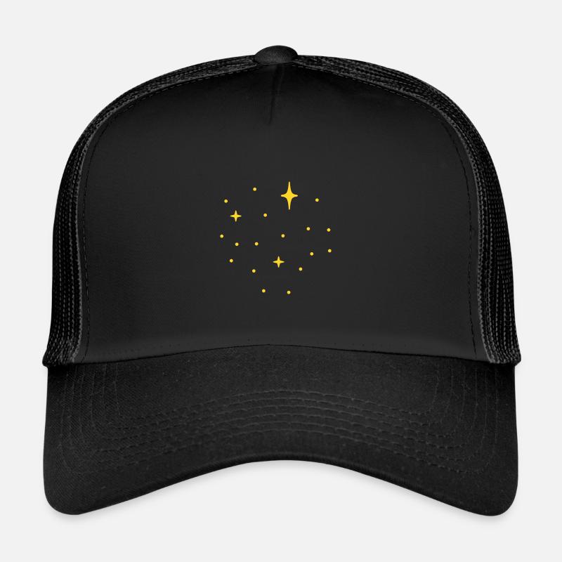 Étoile étoilée - Casquette trucker  - noir/noir