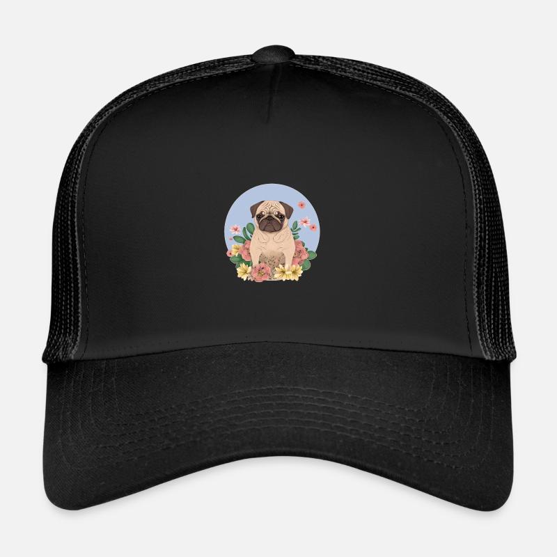 Mops - Trucker Cap - Schwarz/Schwarz
