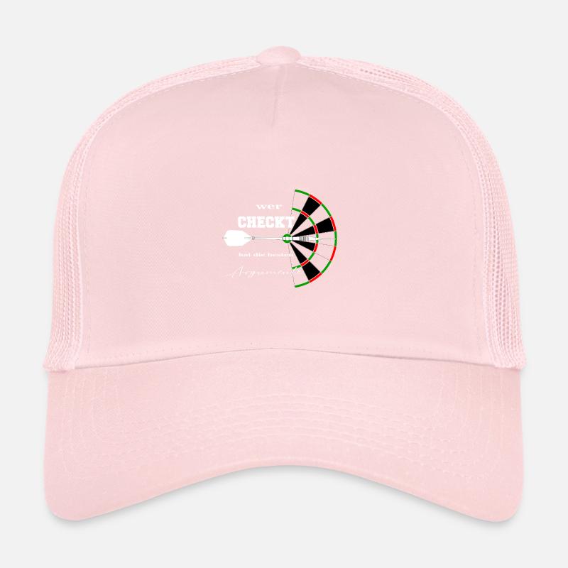 wer checkt hat die besten Argumente weiss Trucker Cap
