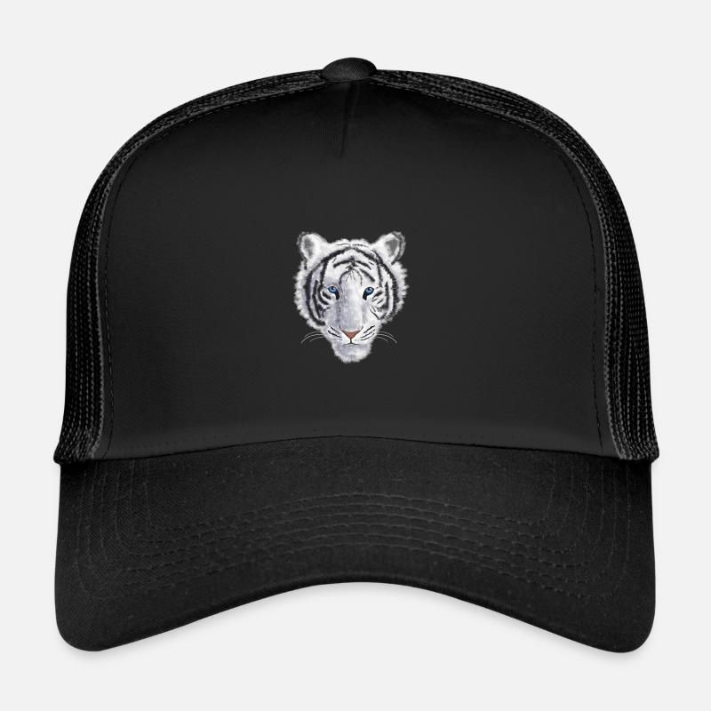 white tiger Trucker Cap