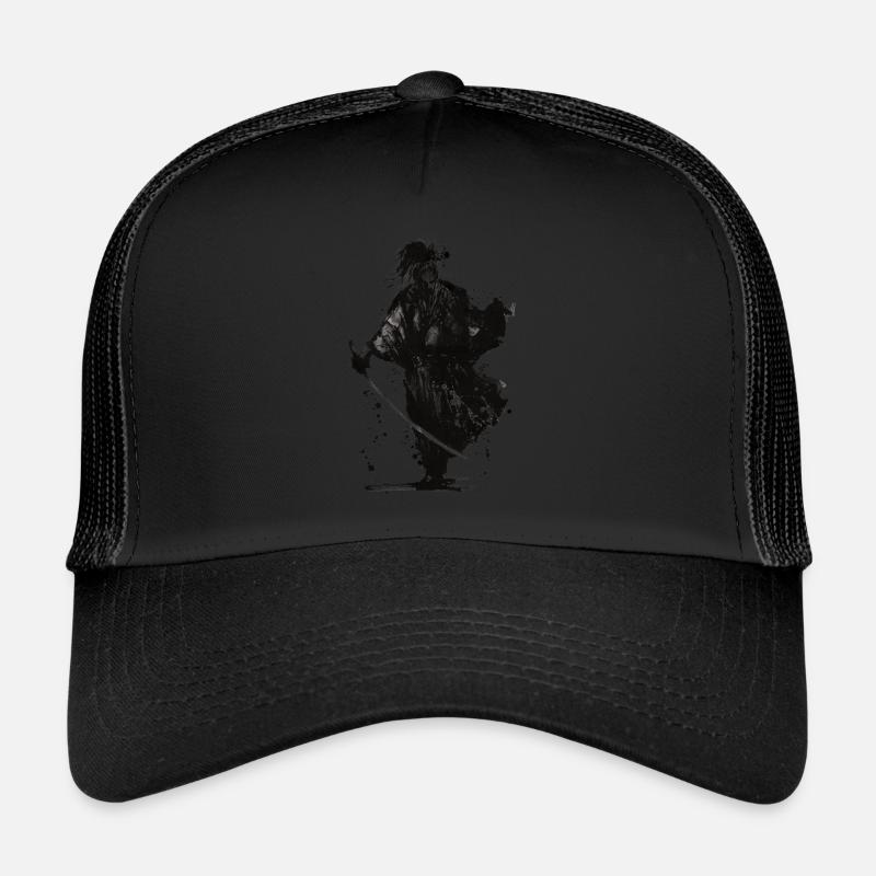 Samurai-Splash - Trucker Cap - Schwarz/Schwarz