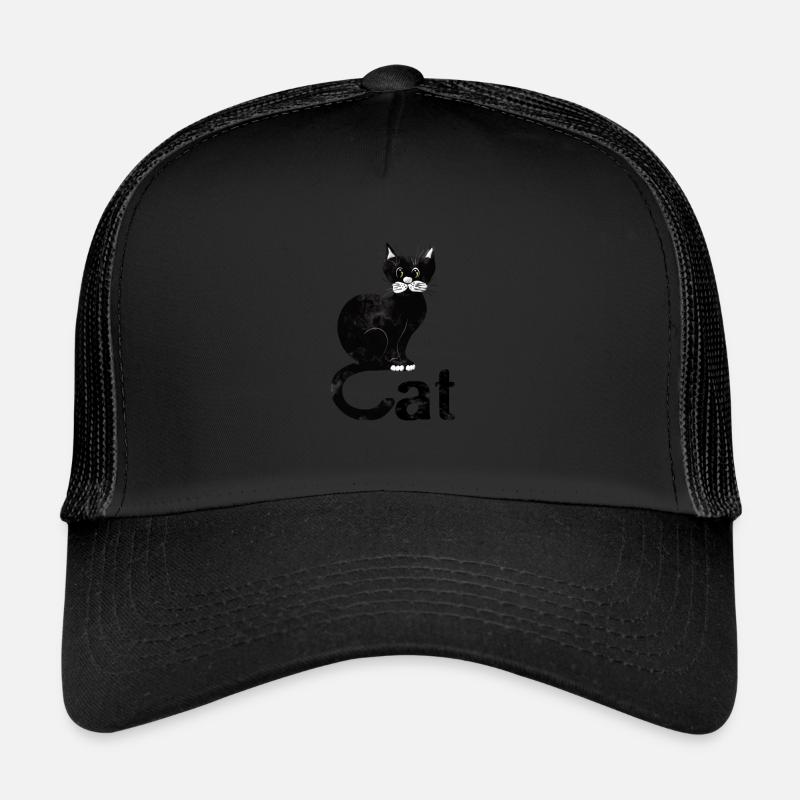 Black cat fortunately Trucker Cap