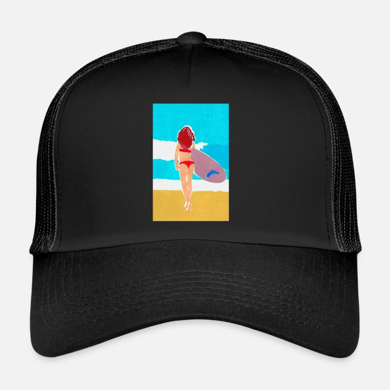 gone surfing - Trucker Cap - black/black
