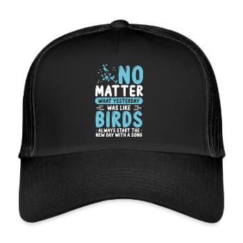 Bird Watching Birder Chirp Birder Bird Lover - Trucker Cap - Schwarz/Schwarz - Vorne