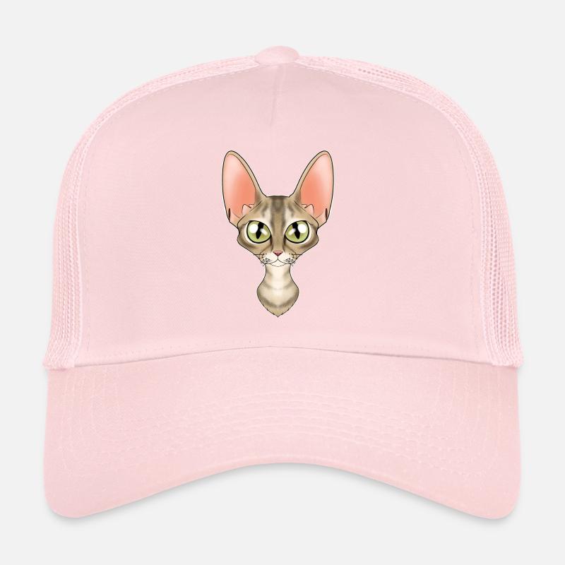 Cat Lover I Cat Face I Devon Rex Cat Trucker Cap