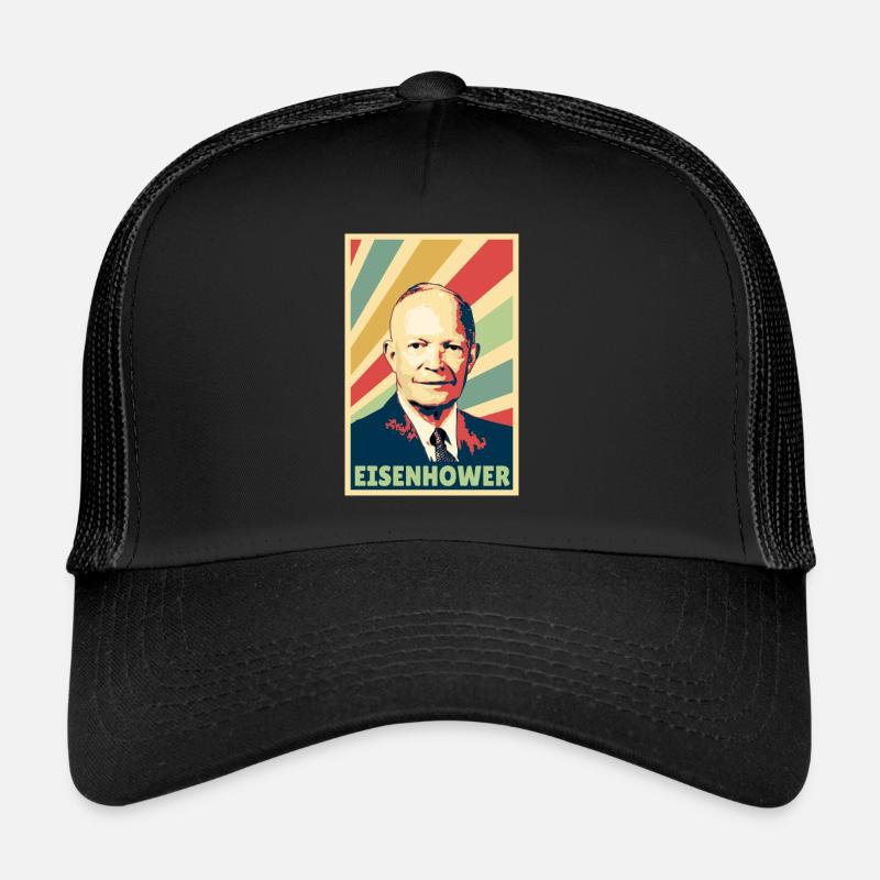 Dwight D. Eisenhower Colores vintage Casquette trucker 