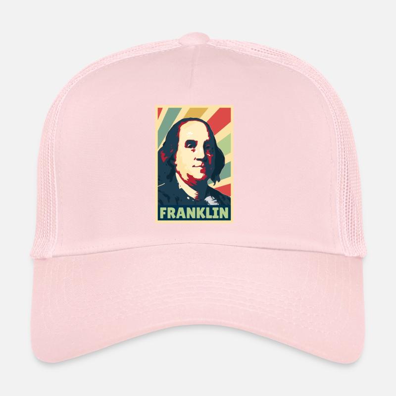 Benjamin Franklin Vintage Colors Trucker Cap