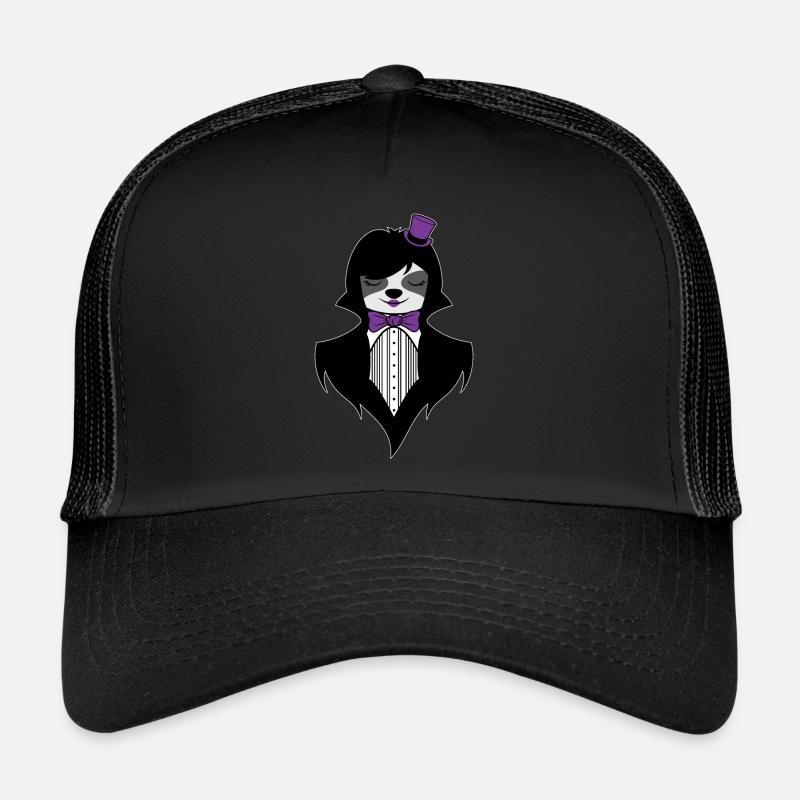 GOTHIC FAULTIER GRUFTI GOTH SLOTH GOTHIC ÄSTHETIK - Trucker Cap - Schwarz/Schwarz