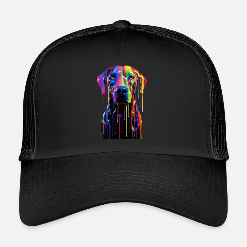 Rainbow Dog Trucker Cap