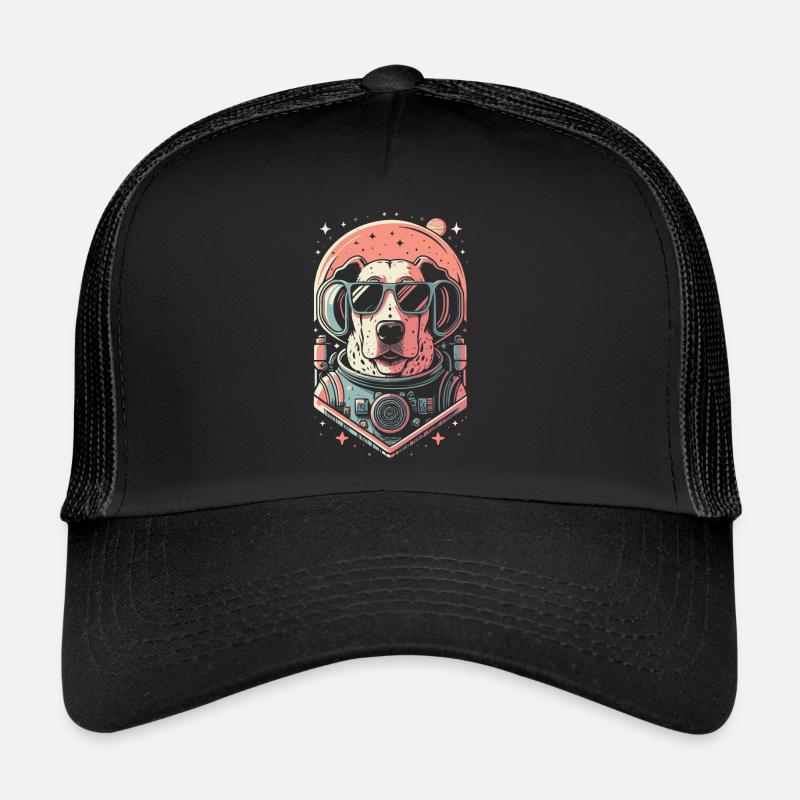 Chemise Labrador de l’espace rétro oeuvre colorée Casquette trucker 