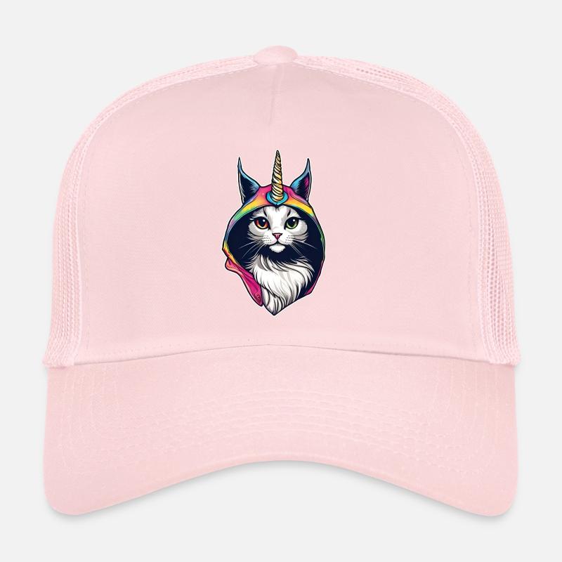 Chat mignon avec sweat à capuche Licorne Casquette trucker 