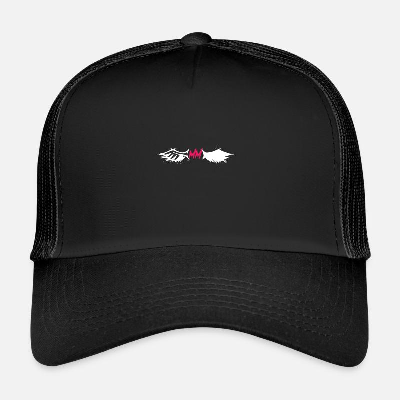 MM with angel wing - Trucker Cap - black/black