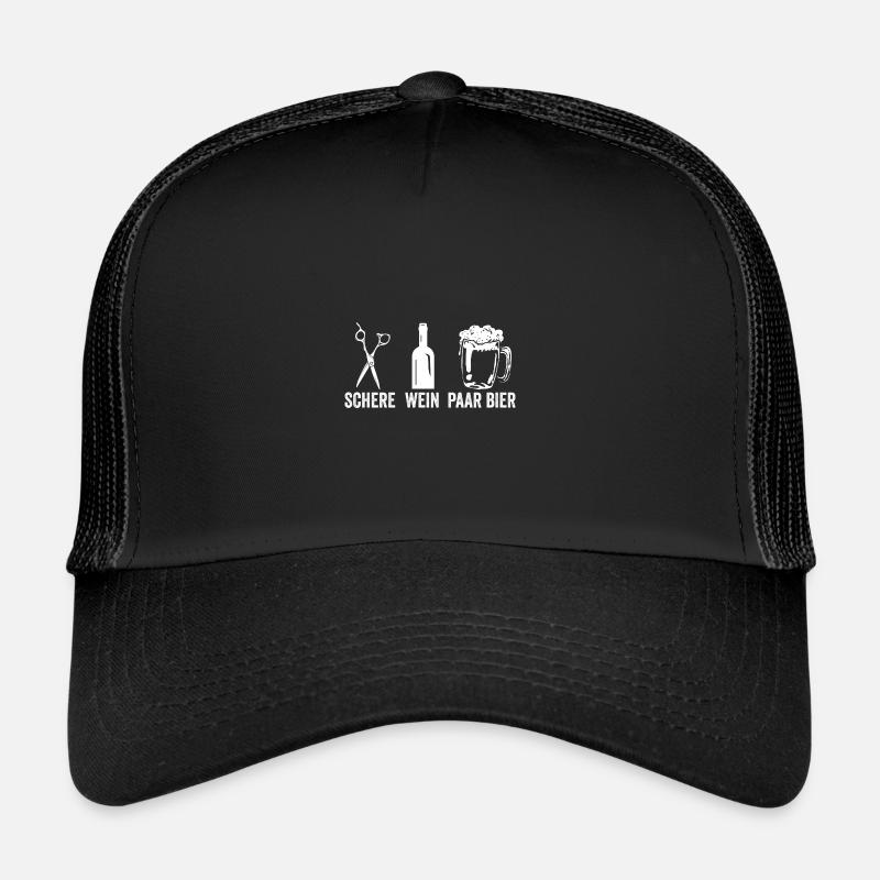 Wine Scissors Couple Beer Trucker Cap