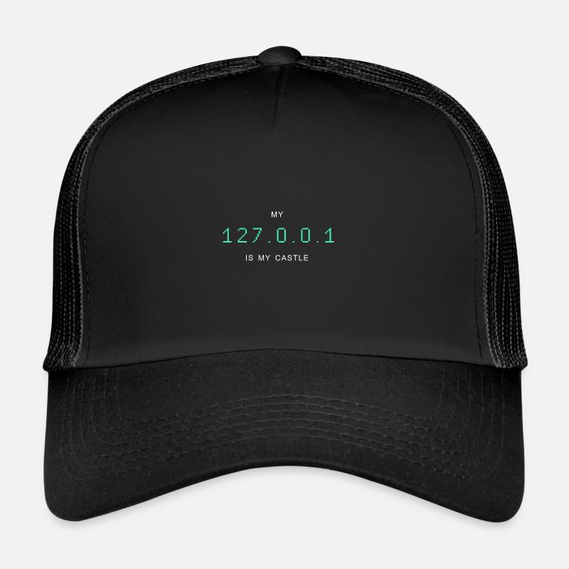 Linux T-Shirt für Linux Geeks - Trucker Cap - Schwarz/Schwarz