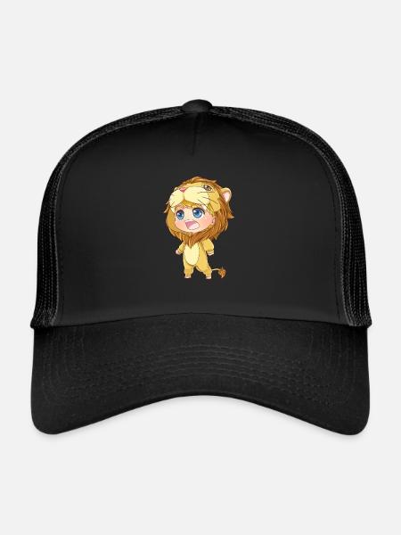 MOSBIES lion horoscope star sign lion gift - Trucker Cap - black/black - Front