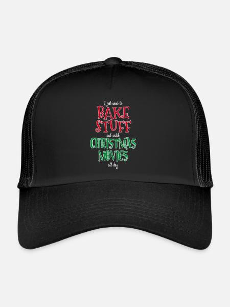 Bake Stuff Montre Films Noël Gâteau Cuire Cadeau - Casquette trucker  - noir/noir - Devant