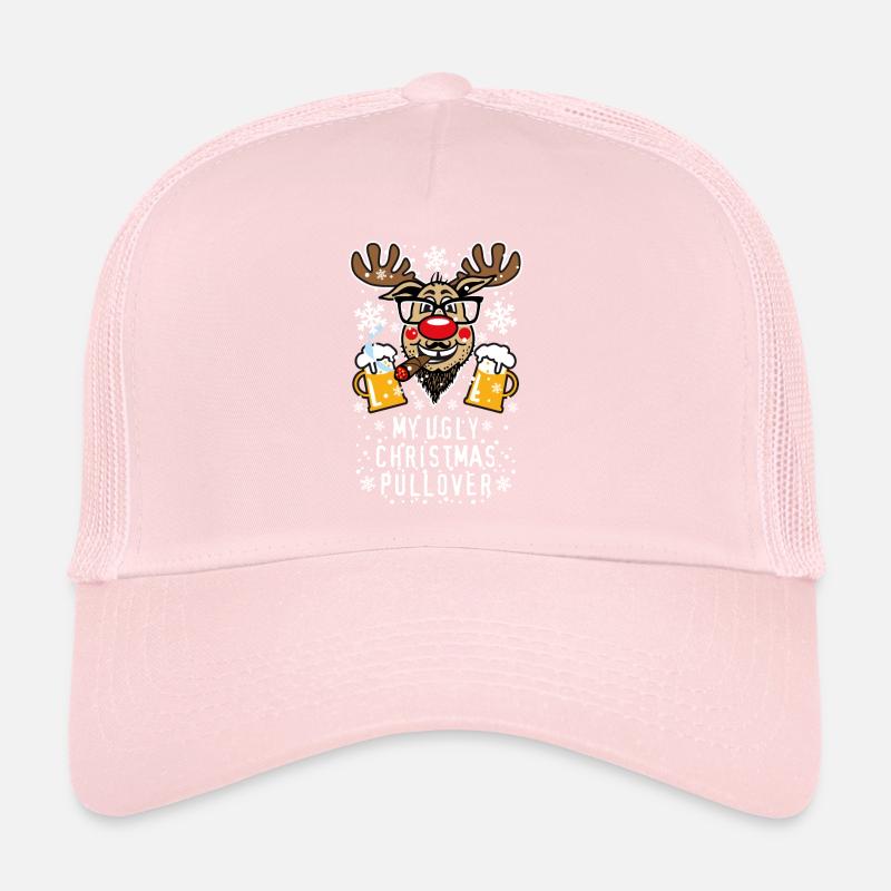 188 Hirsch Rudolph Bart Zigarre My Ugly Christmas Trucker Cap