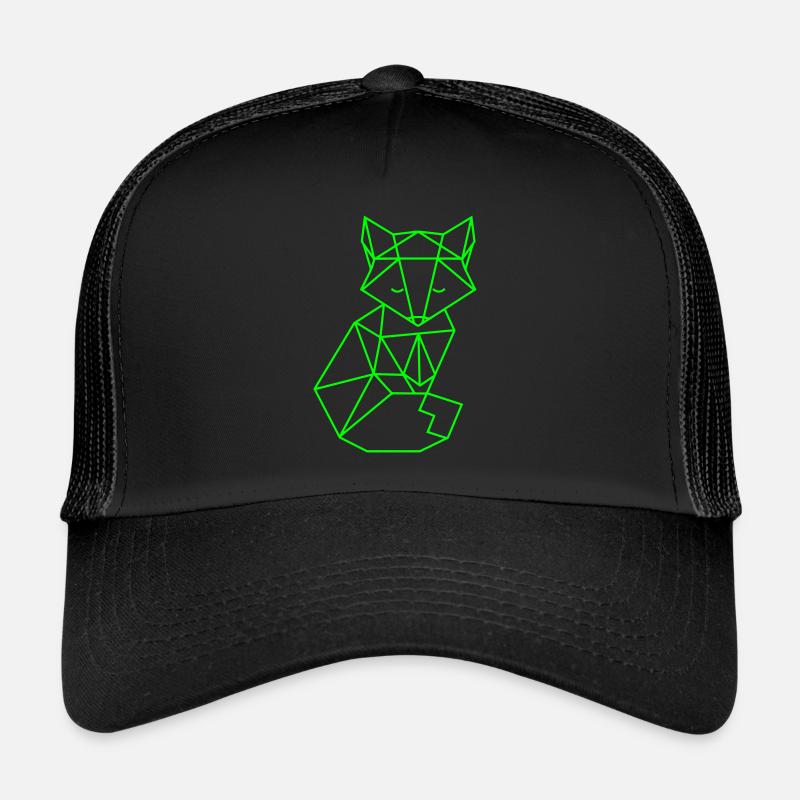 Origami-Fuchs - Trucker Cap - Schwarz/Schwarz