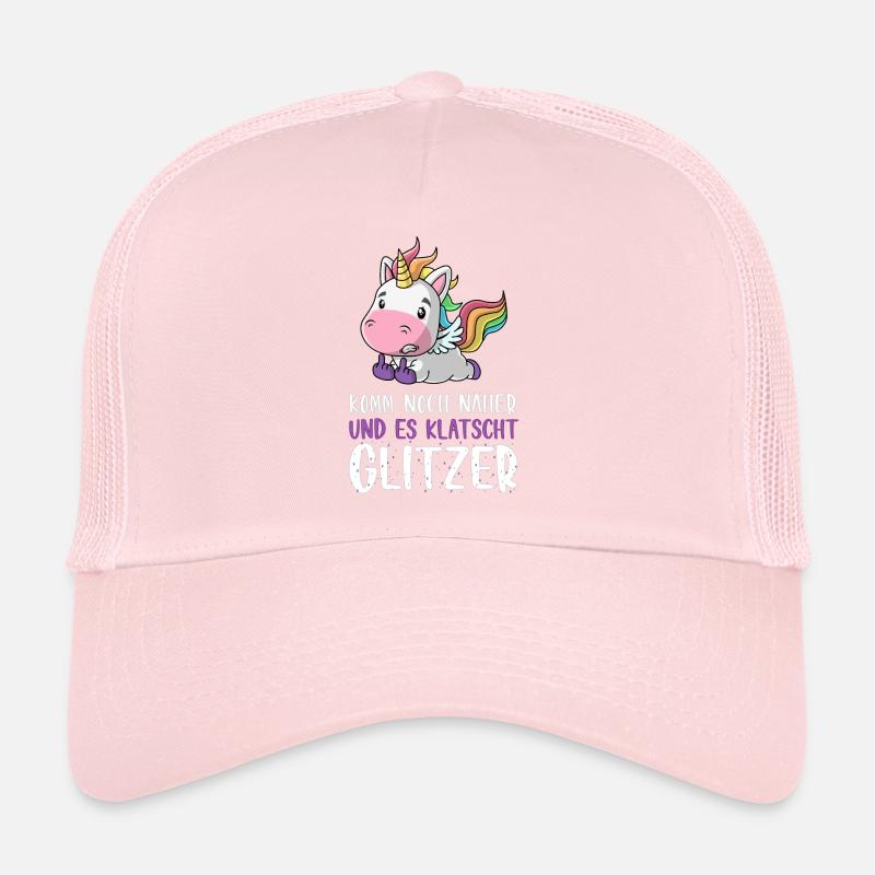 Noch näher es klatscht Glitzer Einhorn Geschenk Trucker Cap
