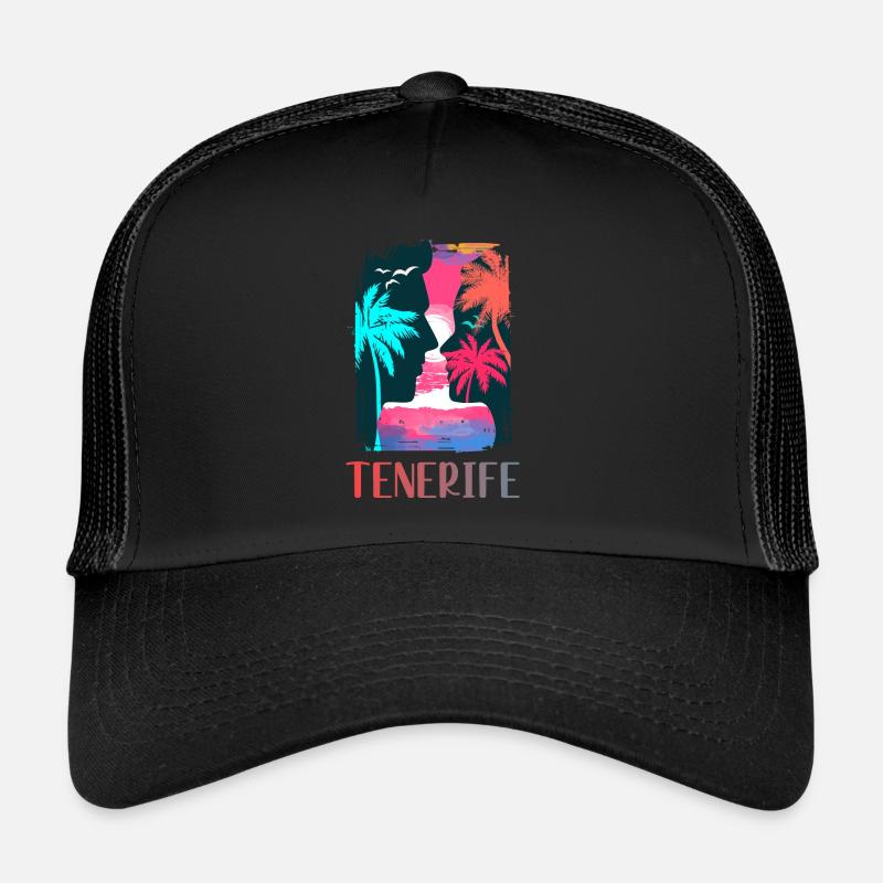 Teneriffa - Trucker Cap - Schwarz/Schwarz
