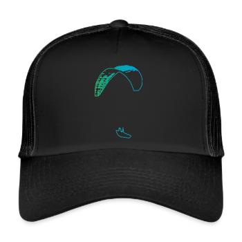Paraglider Paraglider Paraglider outline - Trucker Cap - black/black - Front