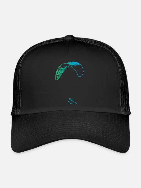 Paraglider Paraglider Paraglider Contour du parapente - Casquette trucker  - noir/noir - Devant