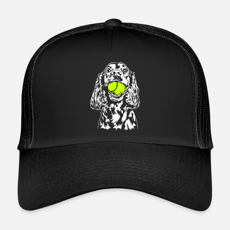 Cocker Spaniel Hunde Hund Wilsigns - Trucker Cap - Schwarz/Schwarz