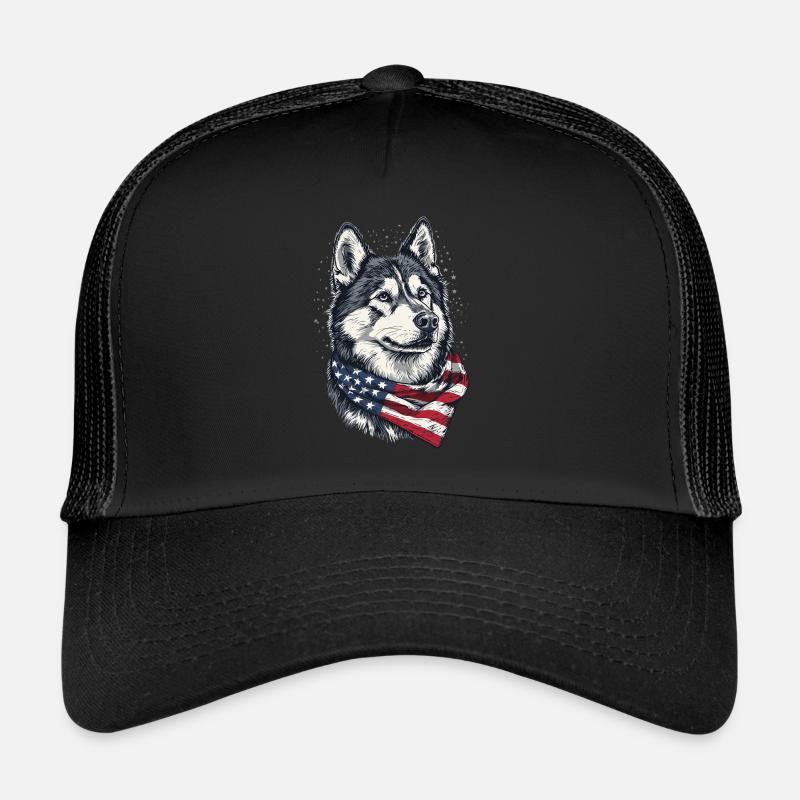 Alaskan Malamute - Trucker Cap - Schwarz/Schwarz