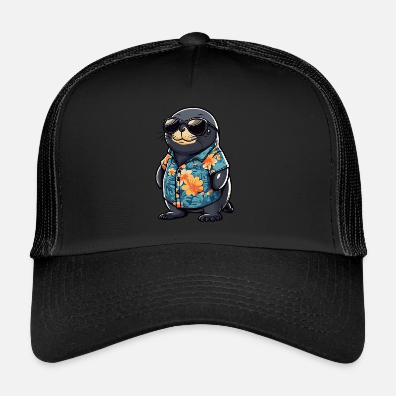 phoque animal drôle d’été Casquette trucker 
