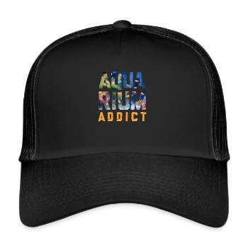 süchtig nach Aquarium - Trucker Cap - Schwarz/Schwarz - Vorne