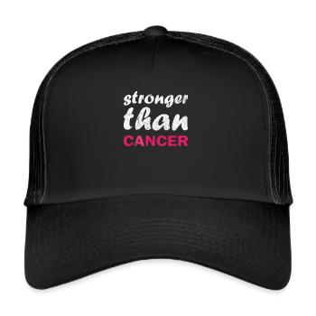 Stronger than cancer - Trucker Cap - black/black - Front