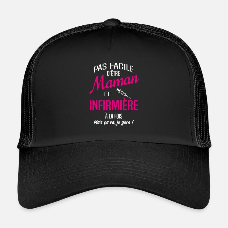 Mutter und Krankenschwester Muttertag - Trucker Cap - Schwarz/Schwarz