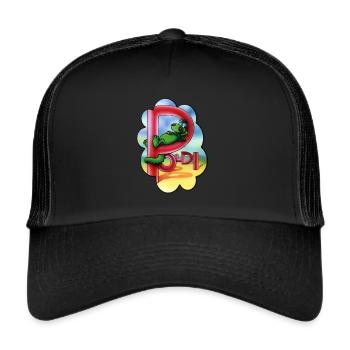 Poldi von HALLO SPENCER - Trucker Cap - Schwarz/Schwarz - Vorne