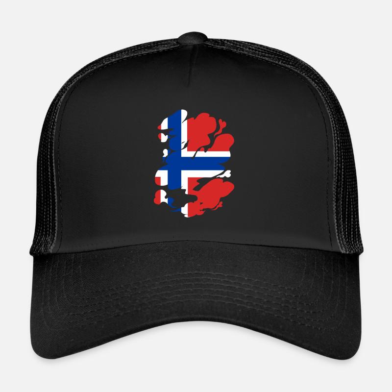 Norvège Drapeau Scandinavie Drapeau norvégien Casquette trucker 