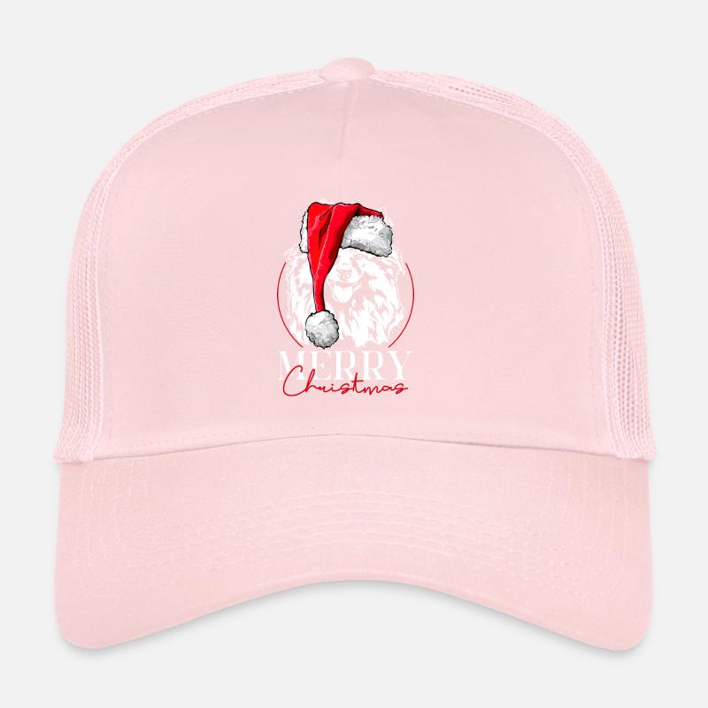 Père Noël Wolfsspitz Joyeux Noël Chiens Wilsigns Casquette trucker 