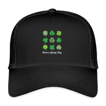 Passez un jour de chance - Casquette trucker  - noir/noir - Devant