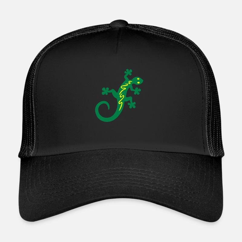 Gecko 01.1 - Trucker Cap - Schwarz/Schwarz