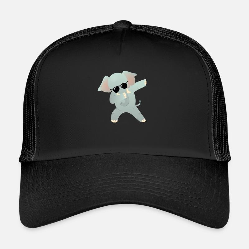 Dabbing Elephant With Sunglasses - Cool Gift Trucker Cap