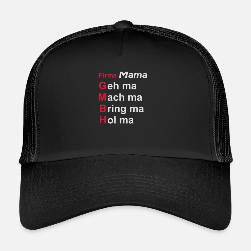 firma mama - Trucker Cap - Schwarz/Schwarz