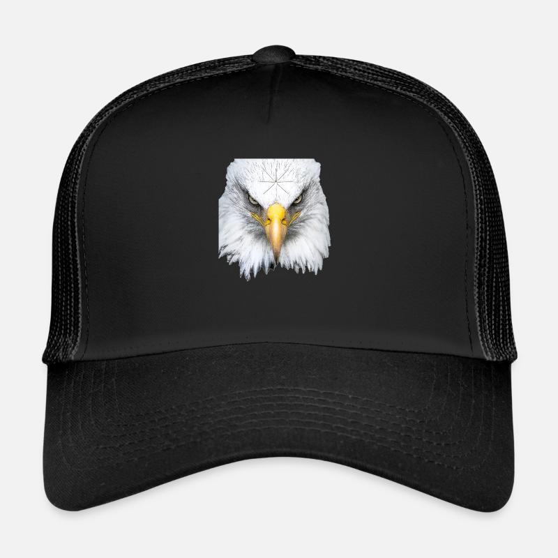 Tête d’aigle - Casquette trucker - noir/noir
