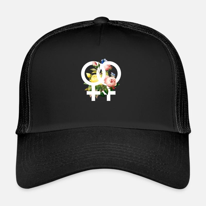 Lesbienne - Casquette trucker  - noir/noir