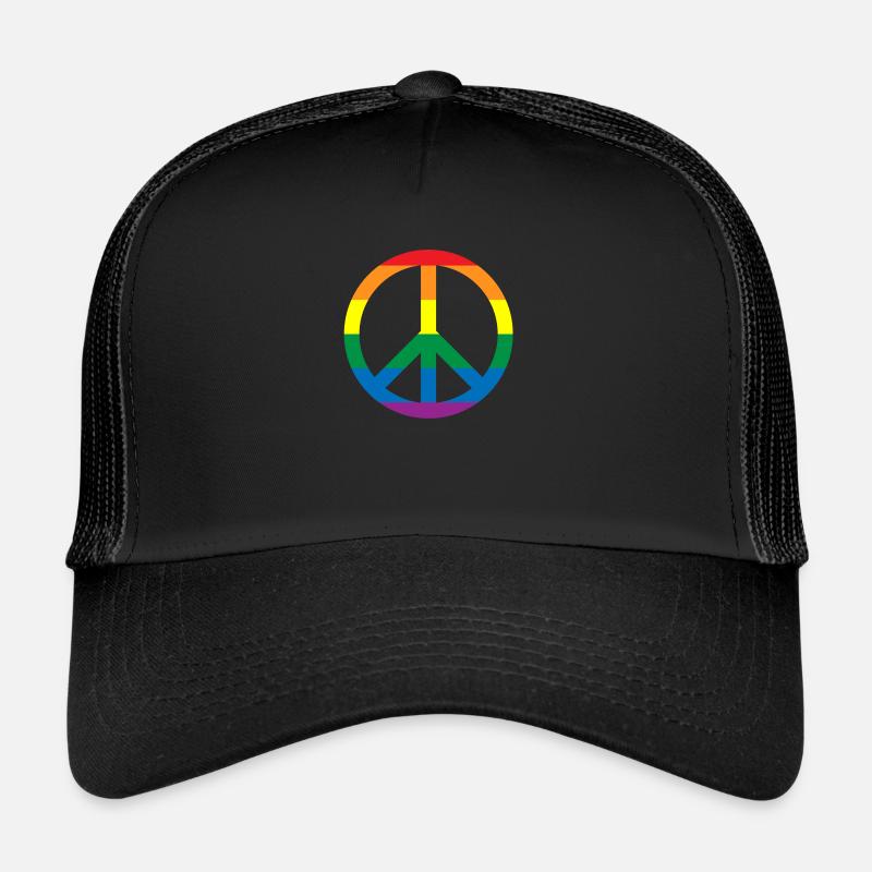 LGBT Frieden - Trucker Cap - Schwarz/Schwarz