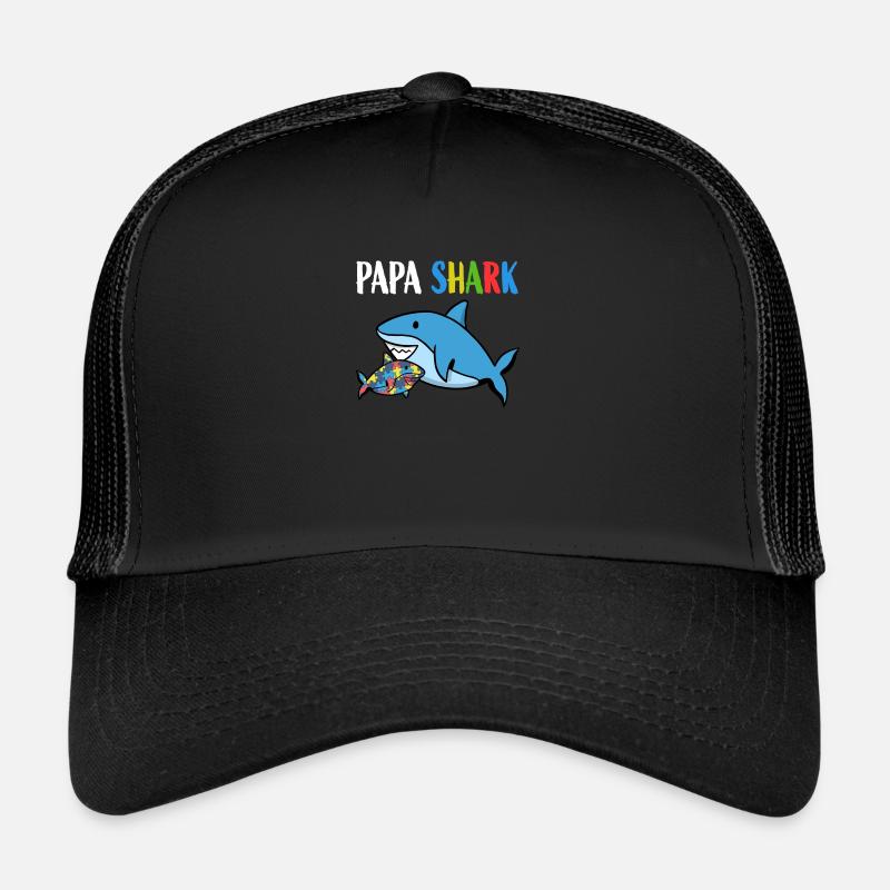 Papa Shark Autismus Trucker Cap