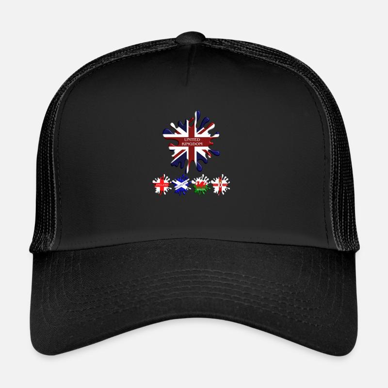 Drapeaux du Royaume-Uni Casquette trucker 