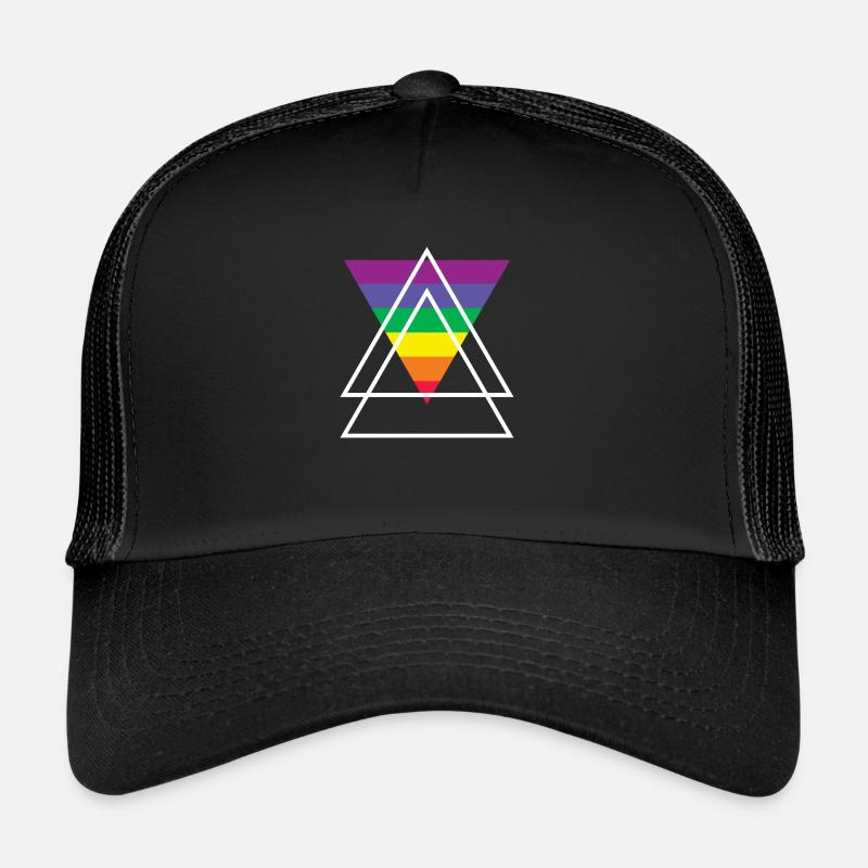 LGTB Triangle - Trucker Cap - Schwarz/Schwarz
