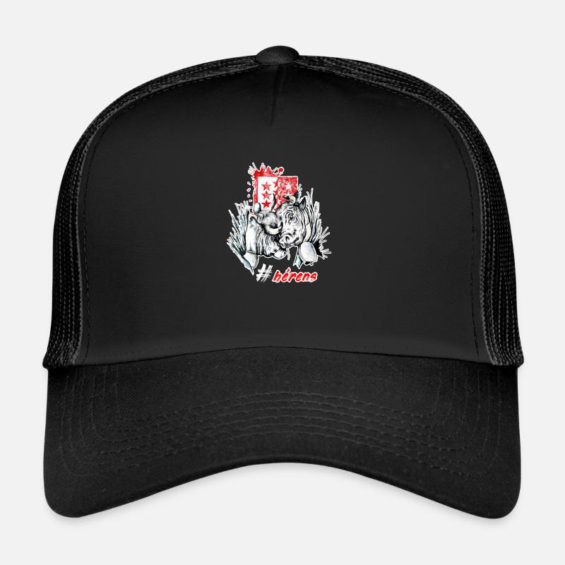 #hérens , Herensinger Kuh - Trucker Cap - Schwarz/Schwarz