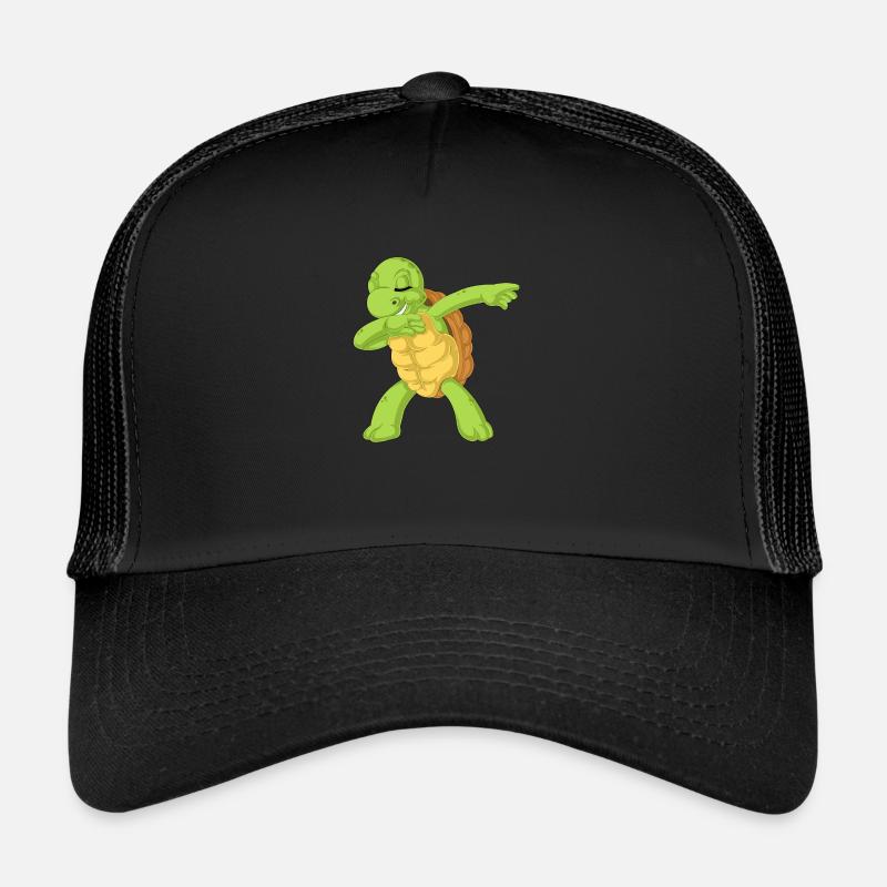 Schildkröten-Dabbing - Trucker Cap - Schwarz/Schwarz